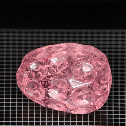 Strawberry Carved Laser Sapphire, Titanium Strawberry Sapphire