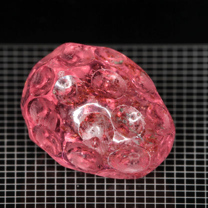 Strawberry Carved Laser Sapphire, Titanium Strawberry Sapphire