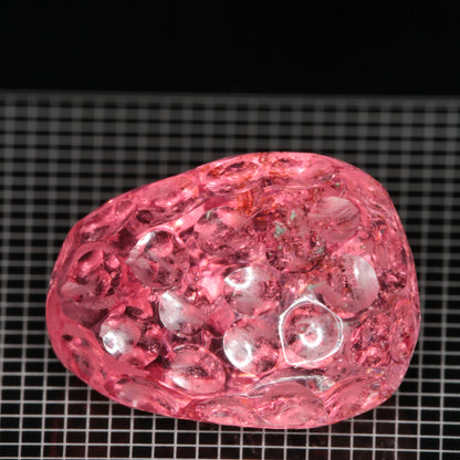 Strawberry Carved Laser Sapphire, Titanium Strawberry Sapphire