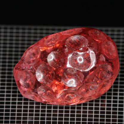 Strawberry Carved Laser Sapphire, Titanium Strawberry Sapphire