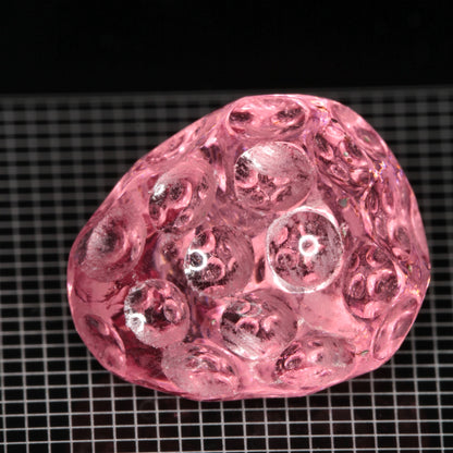 Strawberry Carved Laser Sapphire, Titanium Strawberry Sapphire