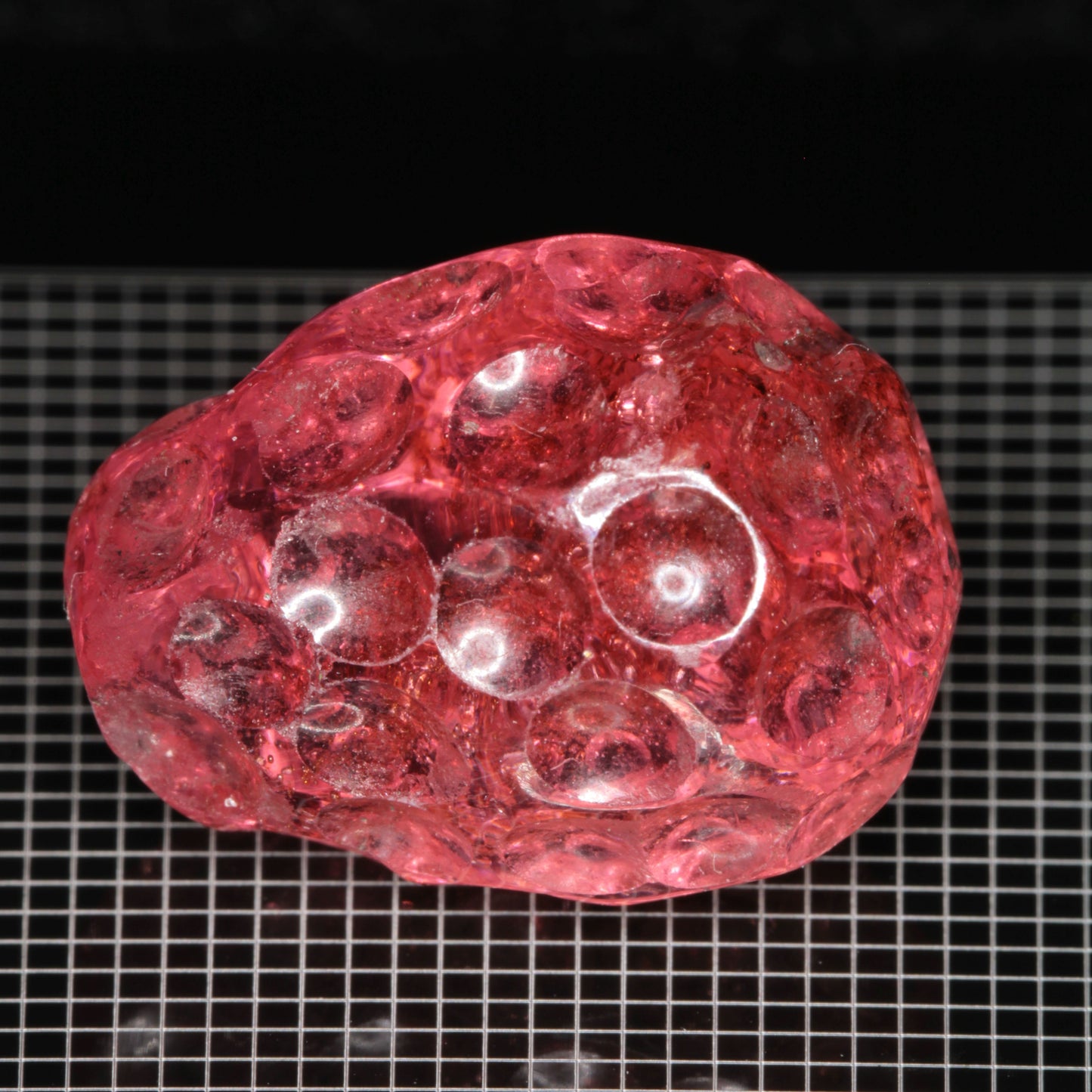 Strawberry Carved Laser Sapphire, Titanium Strawberry Sapphire