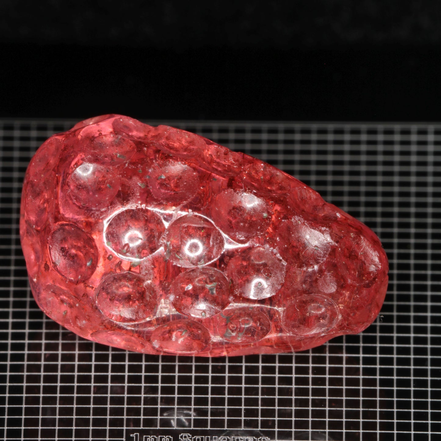 Strawberry Carved Laser Sapphire, Titanium Strawberry Sapphire