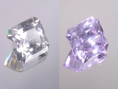 Lab Perovskite Cut Gems, Pink to Orange Red Laser YAP