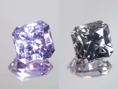 Lab Perovskite Cut Gems, Pink to Orange Red Laser YAP