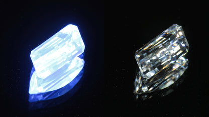 LYSO Faceted Loose Gems Blue Fluorescent Scintillator