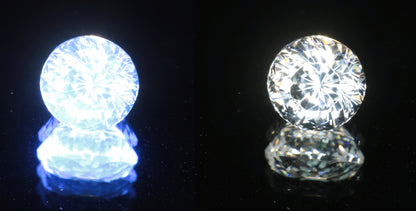 LYSO Faceted Loose Gems Blue Fluorescent Scintillator