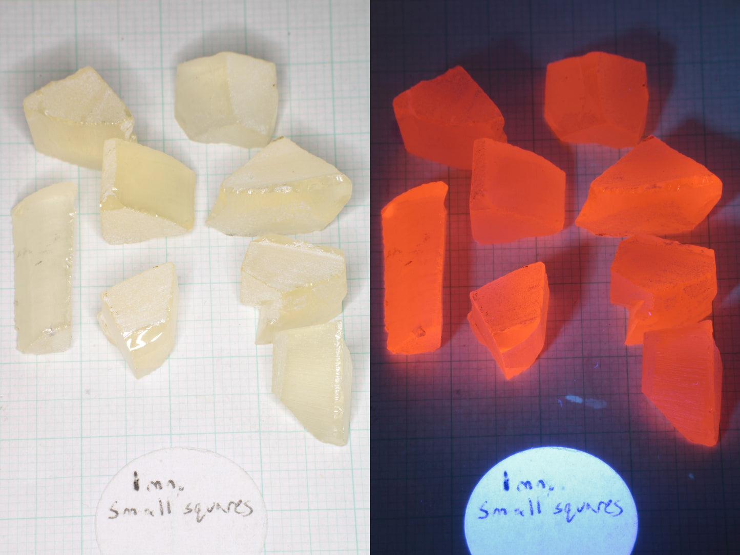 Samarium YAG Orange Glow Garnet, Experimental Crystal