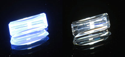 LYSO Faceted Loose Gems Blue Fluorescent Scintillator