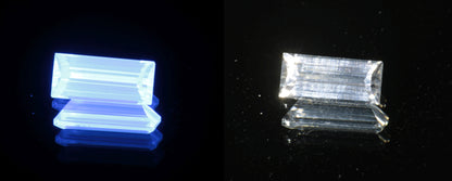 LYSO Faceted Loose Gems Blue Fluorescent Scintillator