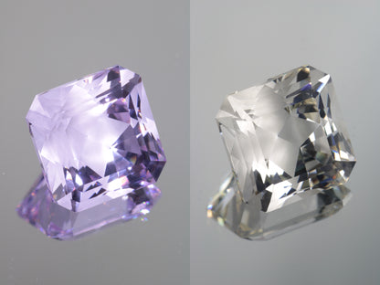 Lab Perovskite Cut Gems, Pink to Orange Red Laser YAP