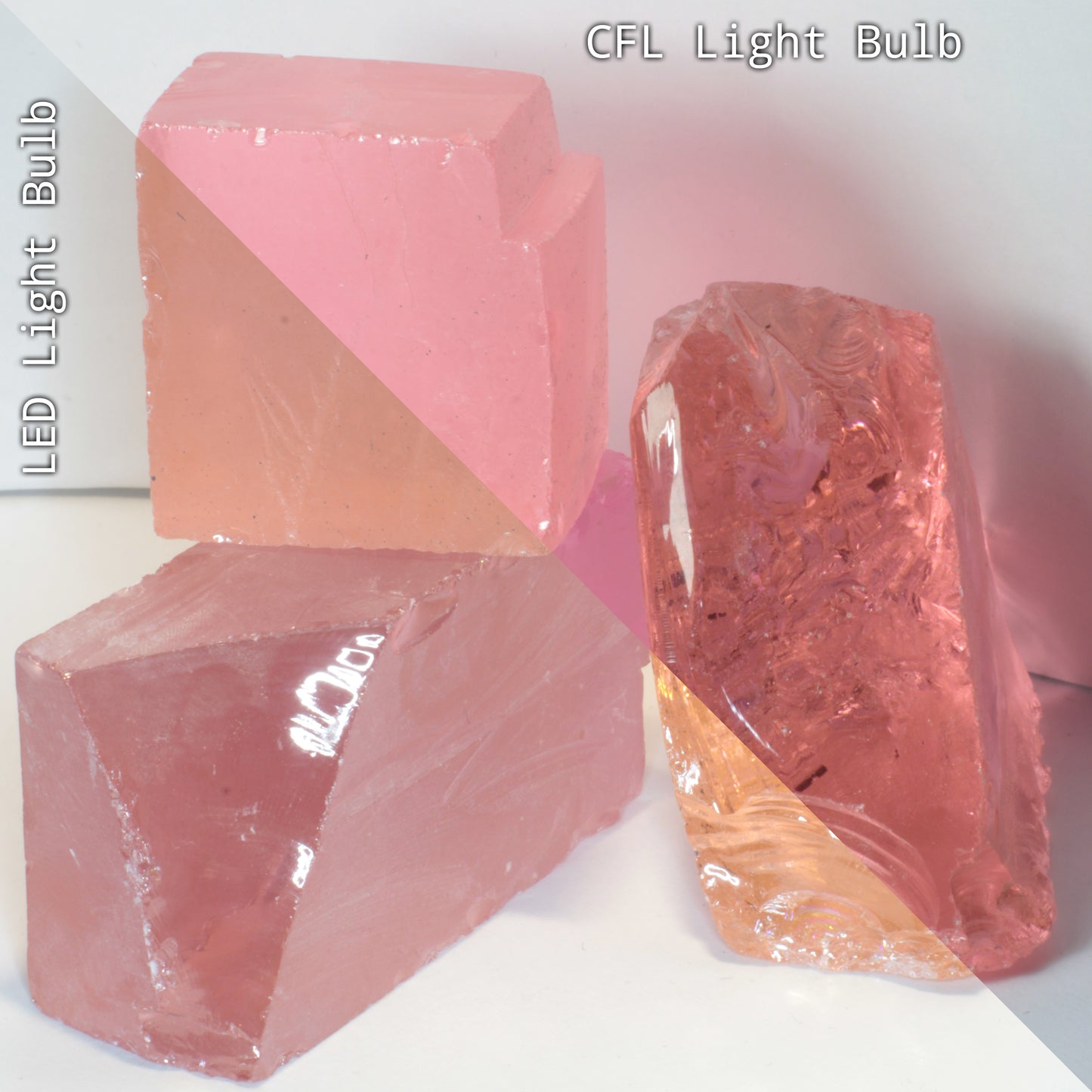 Er-Nd Soviet Laser Garnet Facet Rough, Orange Pink Color Change YAG facet rough