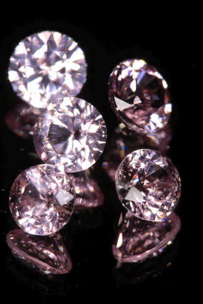 Calibrated Titanium Laser Sapphires, Clean and Bubbly "Strawberry" Sapphires