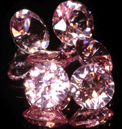 Calibrated Titanium Laser Sapphires, Clean and Bubbly "Strawberry" Sapphires