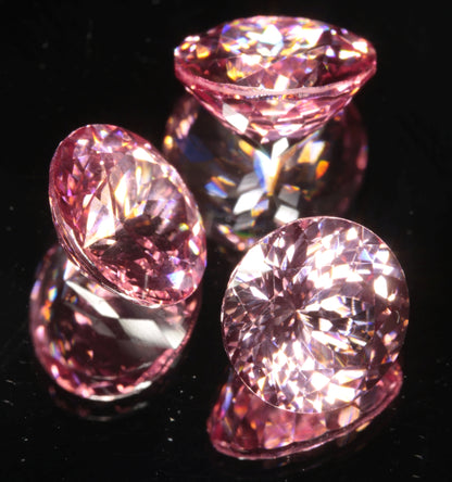 Calibrated Titanium Laser Sapphires, Clean and Bubbly "Strawberry" Sapphires