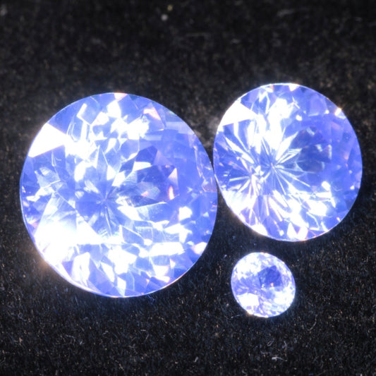 LYSO Faceted Loose Gems Blue Fluorescent Scintillator