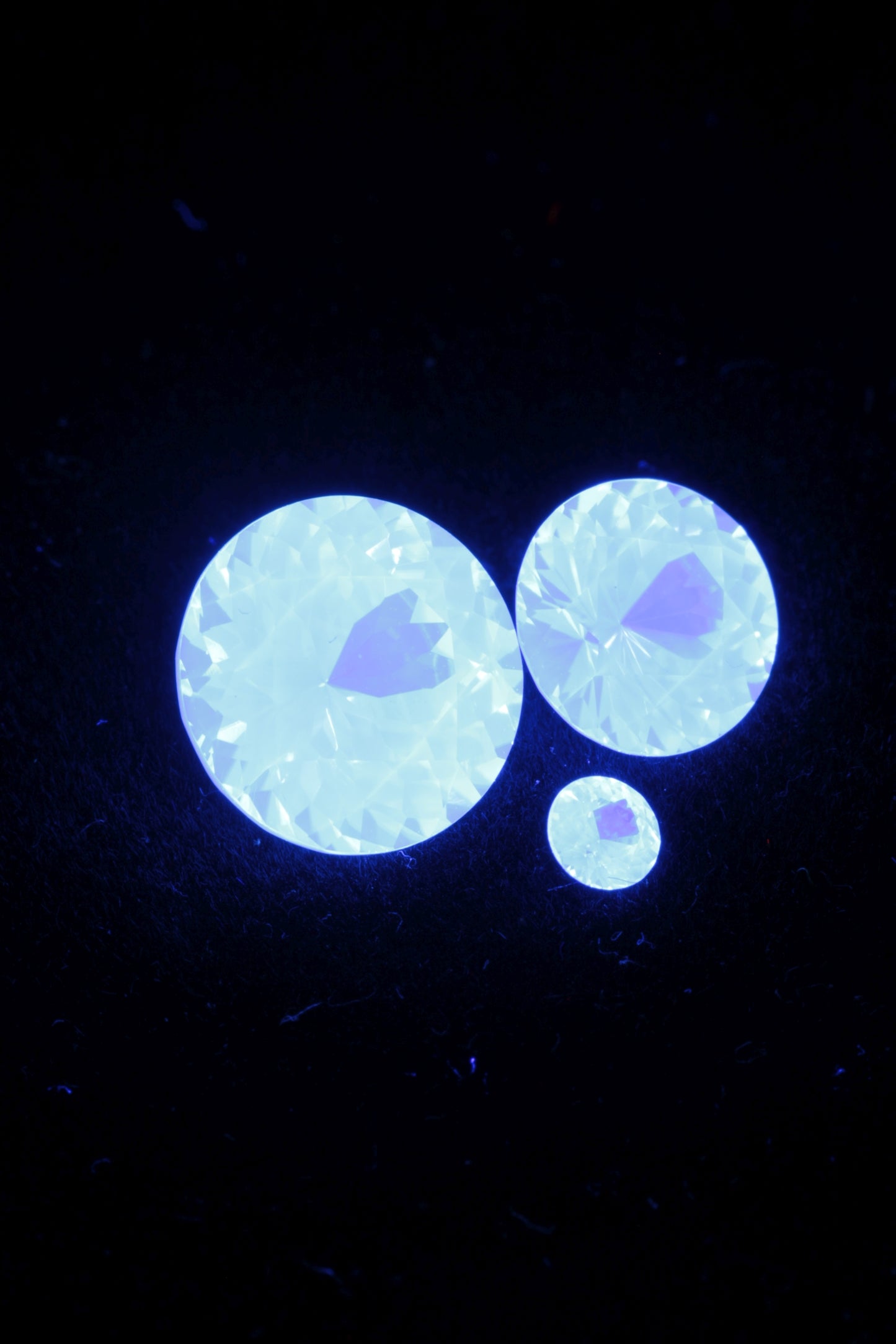 LYSO Faceted Loose Gems Blue Fluorescent Scintillator