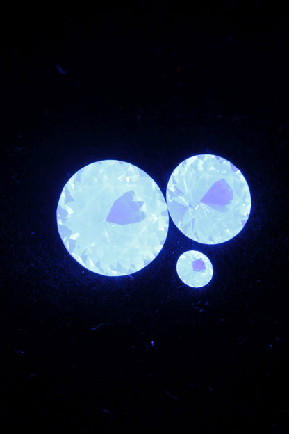 LYSO Faceted Loose Gems Blue Fluorescent Scintillator