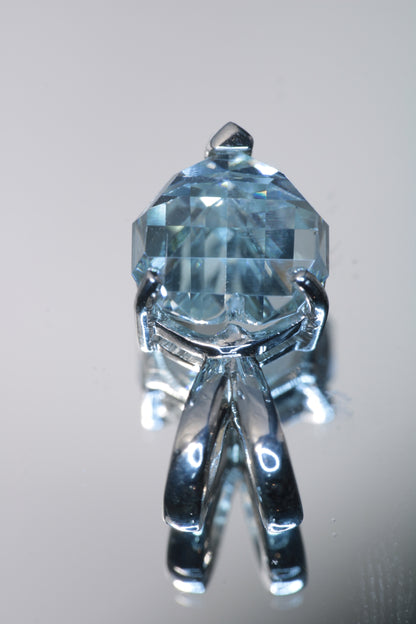 RetroHeart™ Pendants in Sterling Silver, Pixel Heart Cut