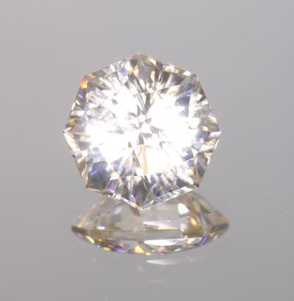 Near-Colorless Moissanite, Light Gold Moissanite Gems