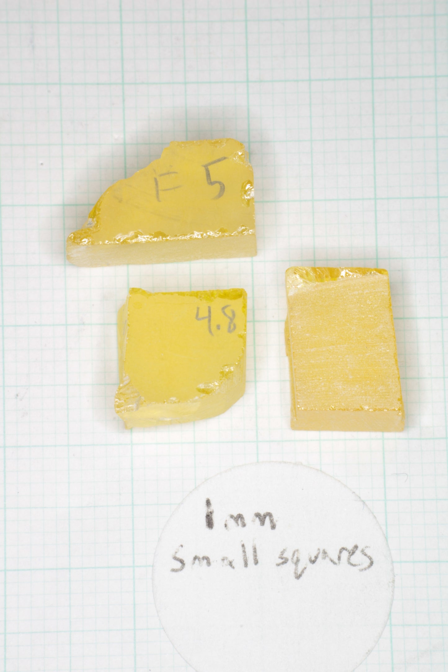 Orange Lithium Tantalate Facet Rough, Lab Created Gem of Science