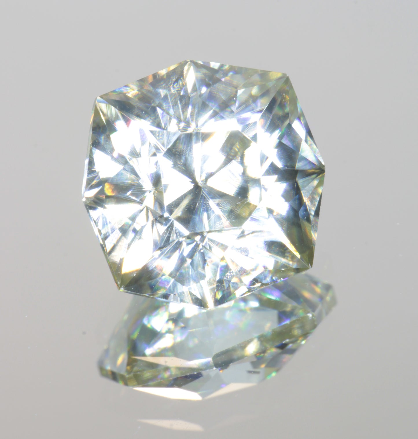 Near-Colorless Moissanite, Light Gold Moissanite Gems