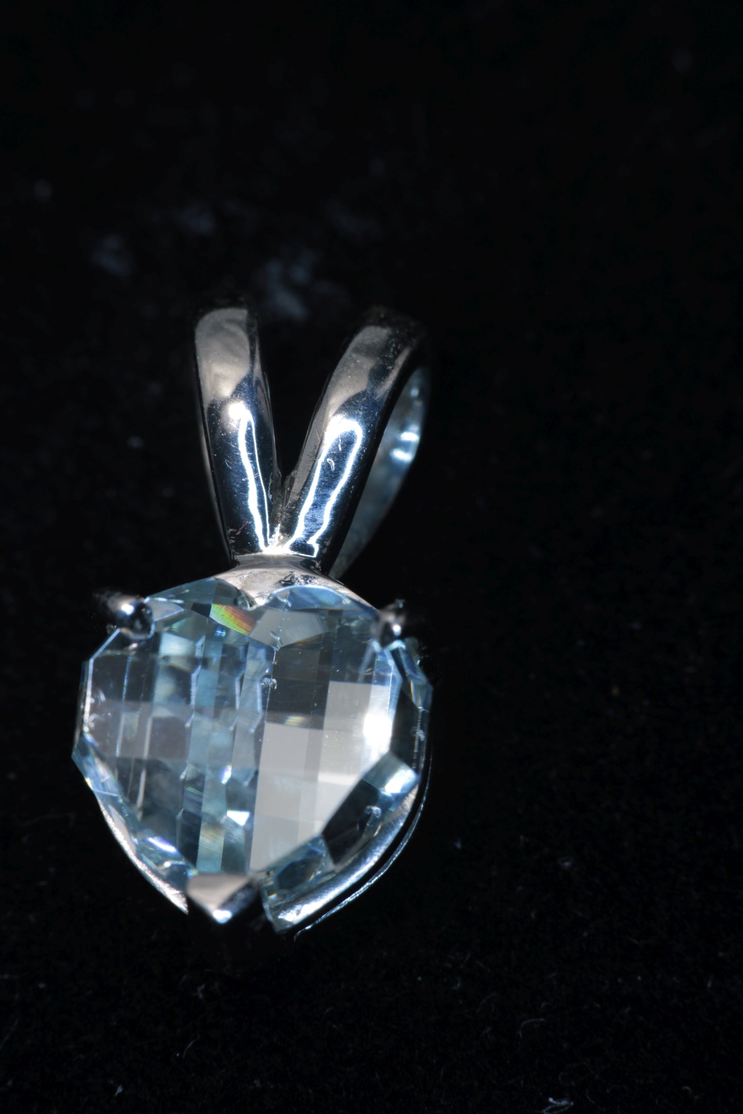 RetroHeart™ Pendants in Sterling Silver, Pixel Heart Cut