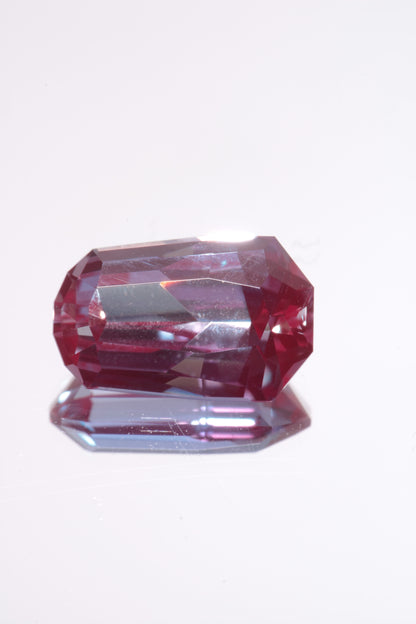 Laser Alexandrite Faceted Stones Lab Created, Red Glow Alexandrite