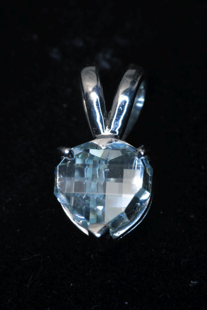 RetroHeart™ Pendants in Sterling Silver, Pixel Heart Cut