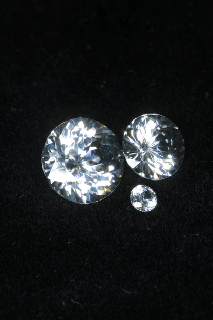 LYSO Faceted Loose Gems Blue Fluorescent Scintillator