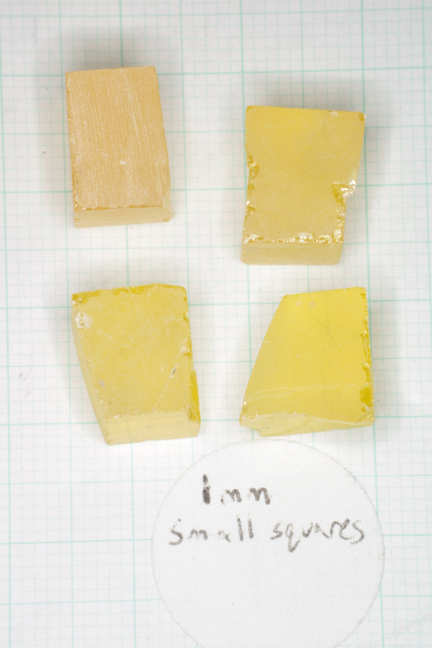 Orange Lithium Tantalate Facet Rough, Lab Created Gem of Science