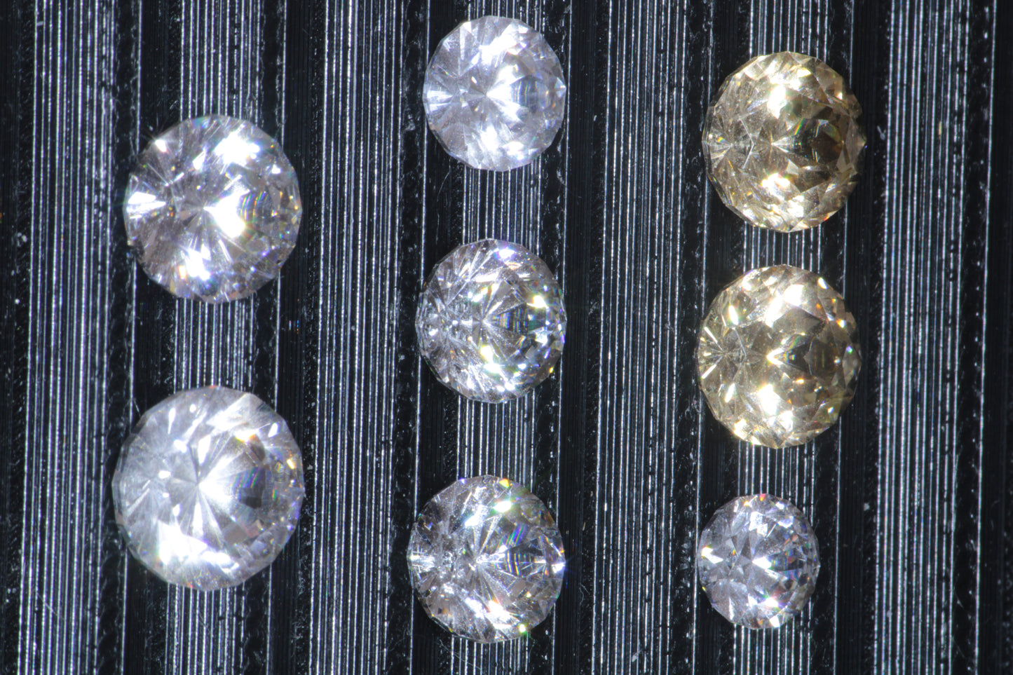 GGG Lab Garnets, White Loose Faceted Gemstones Magnetic