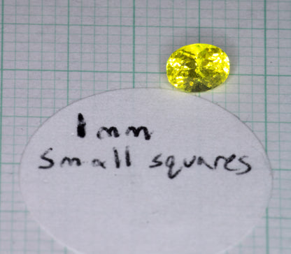 GAGG Lumogarnet Loose Faceted Stones, Dayglow Fluorescence (slight phosphorescence)