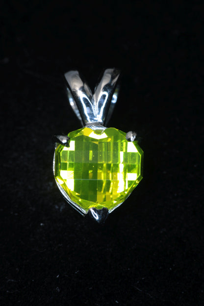 RetroHeart™ Pendants in Sterling Silver, Pixel Heart Cut