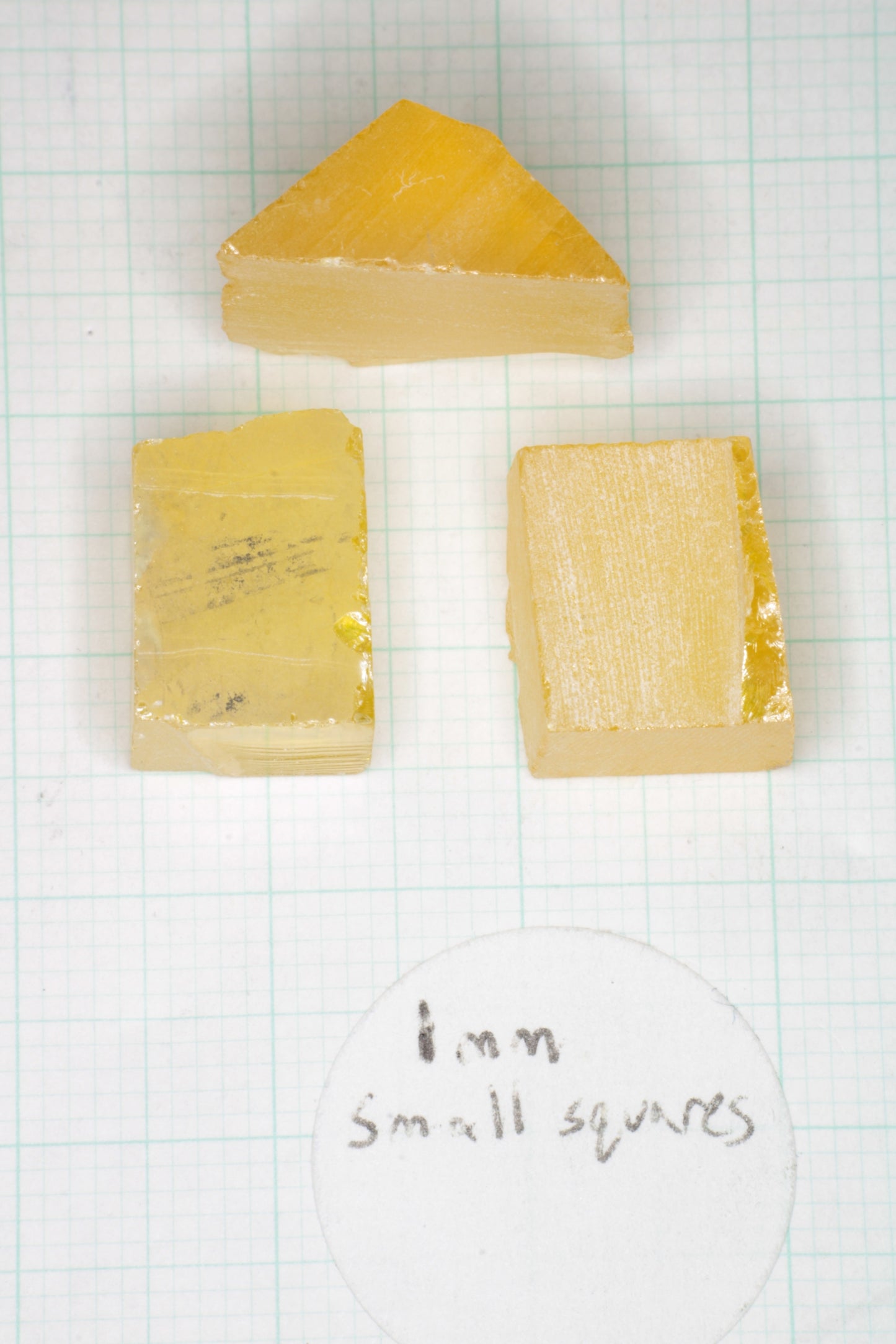 Orange Lithium Tantalate Facet Rough, Lab Created Gem of Science