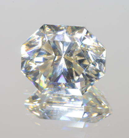 Near-Colorless Moissanite, Light Gold Moissanite Gems