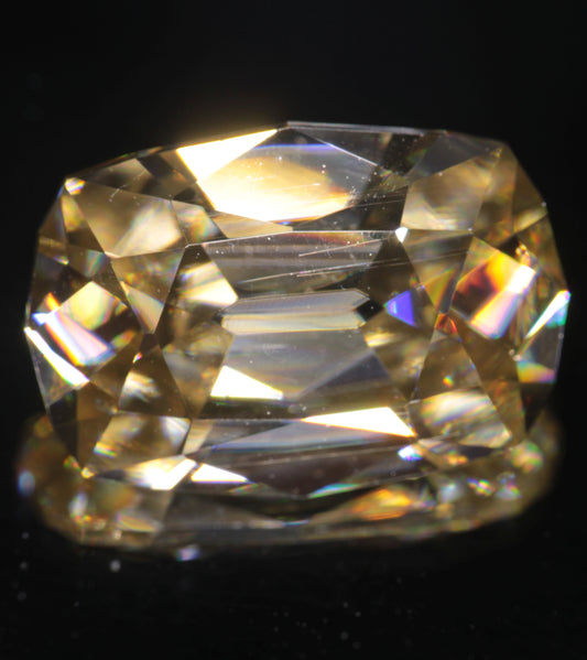 Long Old Mine Cushion Cut in Smoky Moissanite 8.9ct