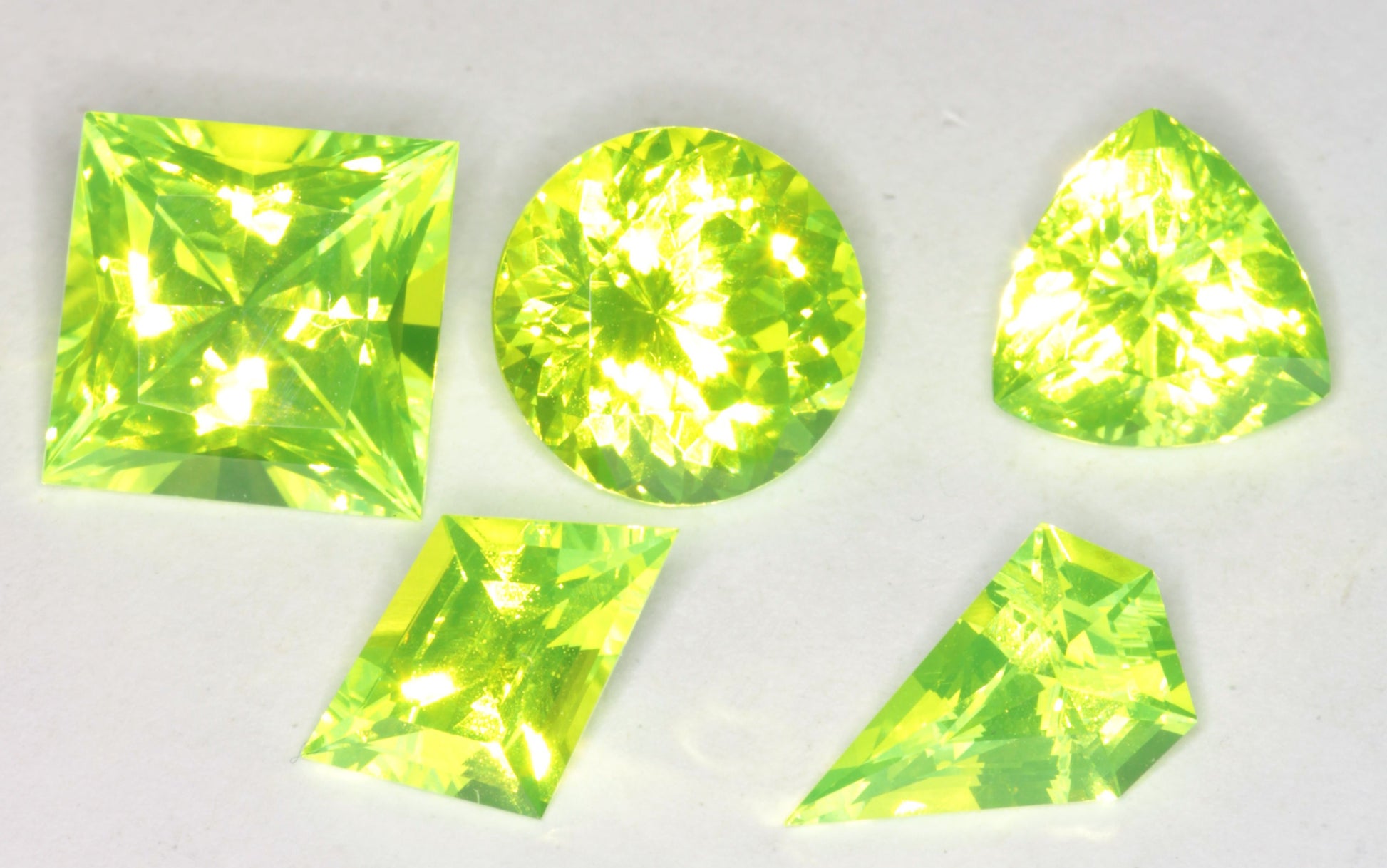 Bright Green LuAG Gemstones