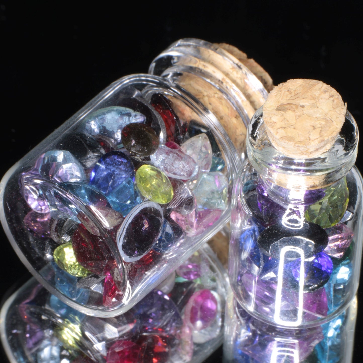Assorted Breakout Gem Vials Mix of Natural, Lab, Glass Gems
