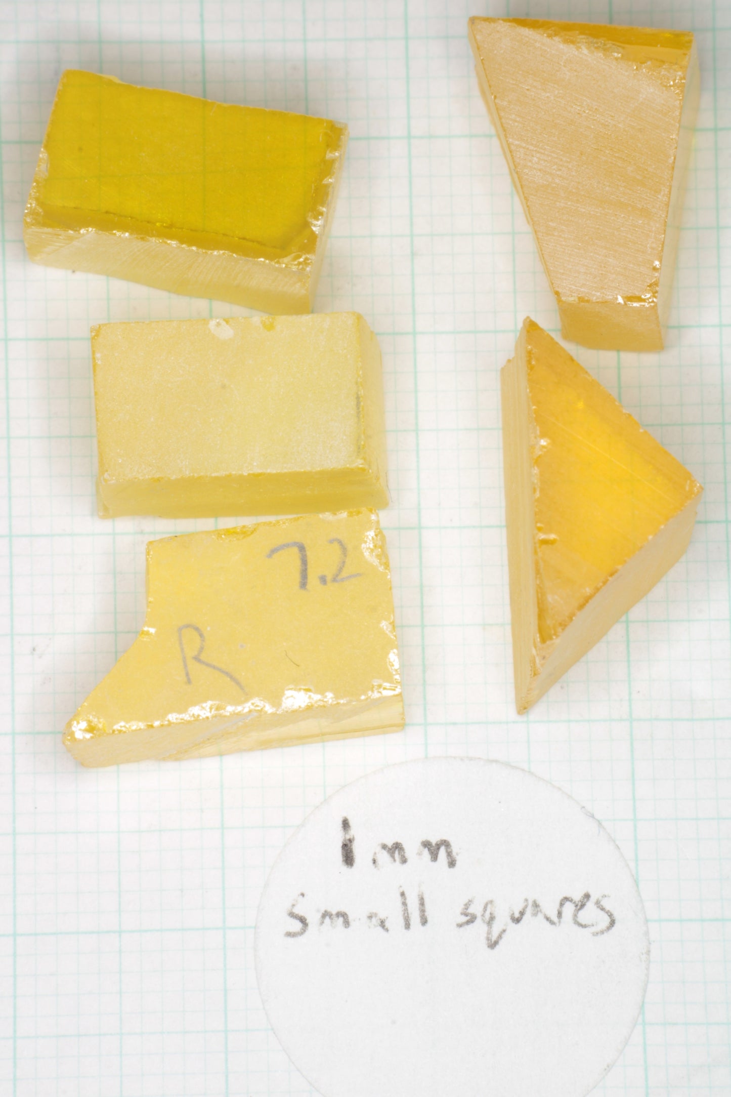Orange Lithium Tantalate Facet Rough, Lab Created Gem of Science