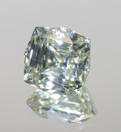 Near-Colorless Moissanite, Light Gold Moissanite Gems