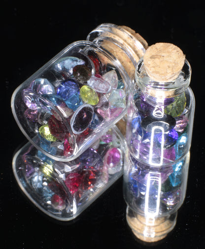 Assorted Breakout Gem Vials Mix of Natural, Lab, Glass Gems