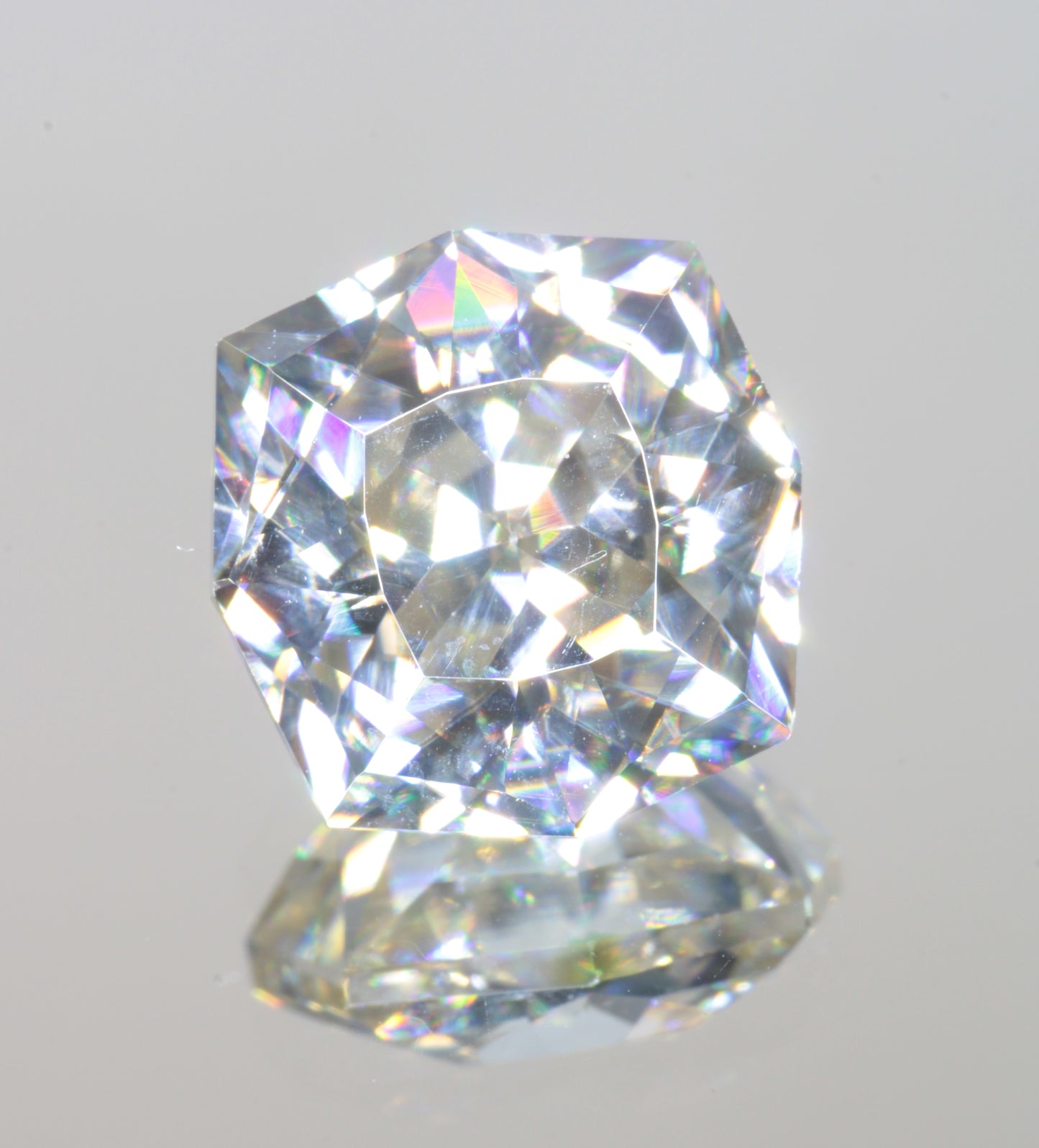 Near-Colorless Moissanite, Light Gold Moissanite Gems