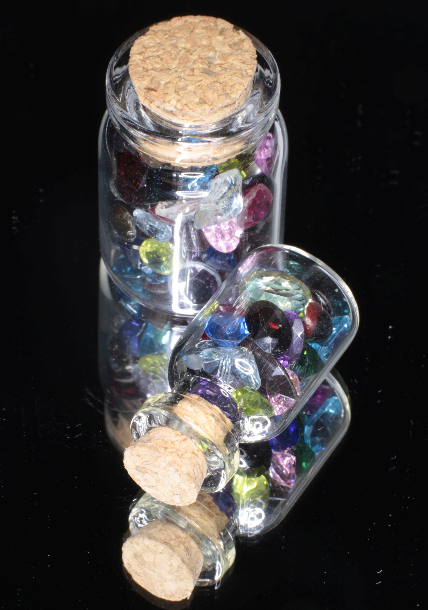 Assorted Breakout Gem Vials Mix of Natural, Lab, Glass Gems