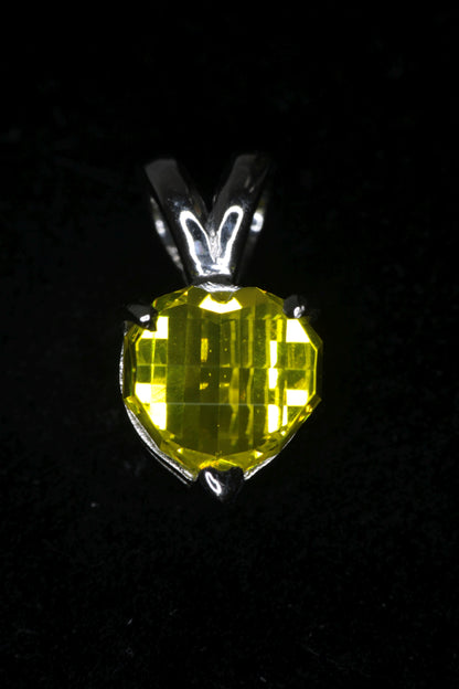 RetroHeart™ Pendants in Sterling Silver, Pixel Heart Cut