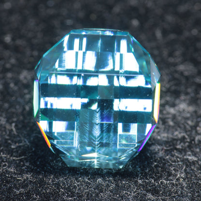 Pixel Cut Blue Laser Garnet 34ct "Minecraft Diamond"