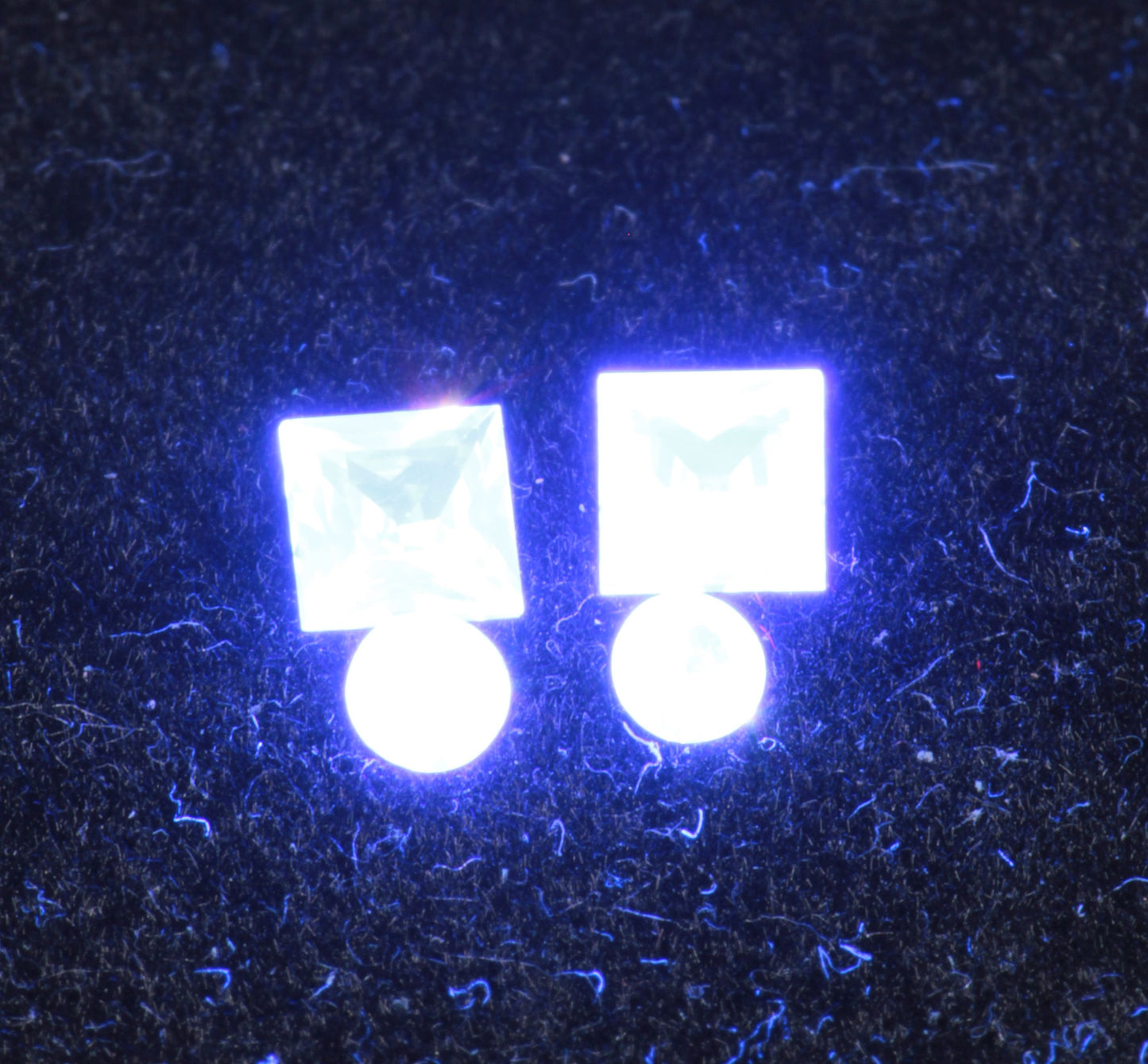 LYSO Faceted Loose Gems Blue Fluorescent Scintillator