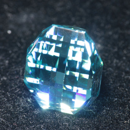 Pixel Cut Blue Laser Garnet 34ct "Minecraft Diamond"