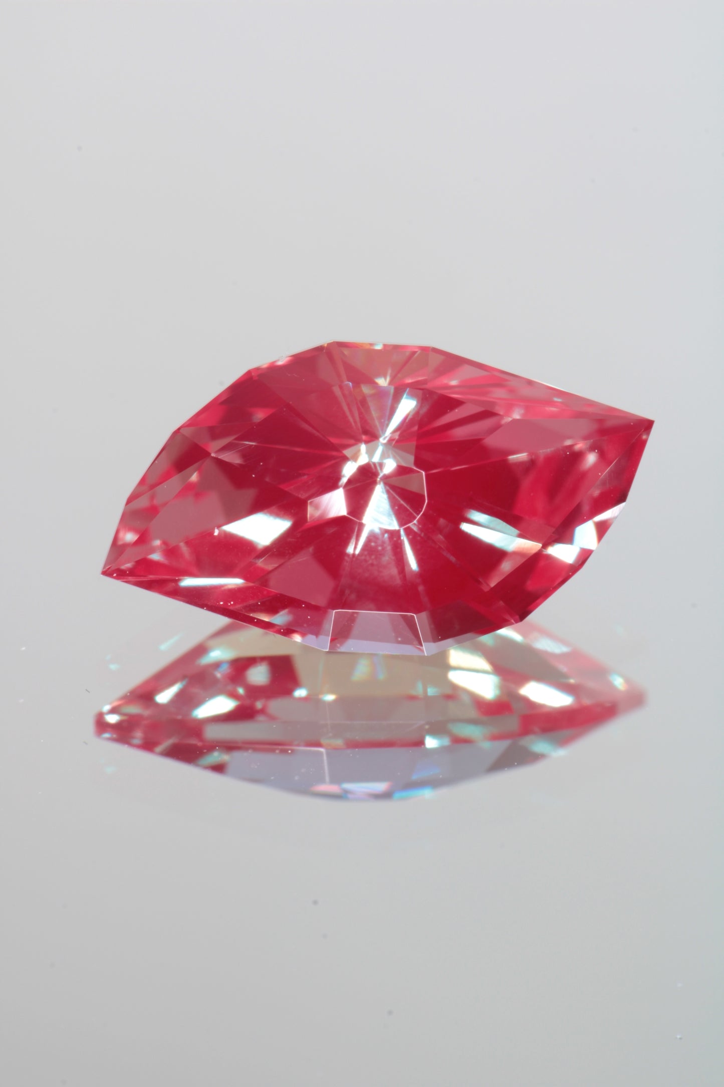 Laser Alexandrite Faceted Stones Lab Created, Red Glow Alexandrite