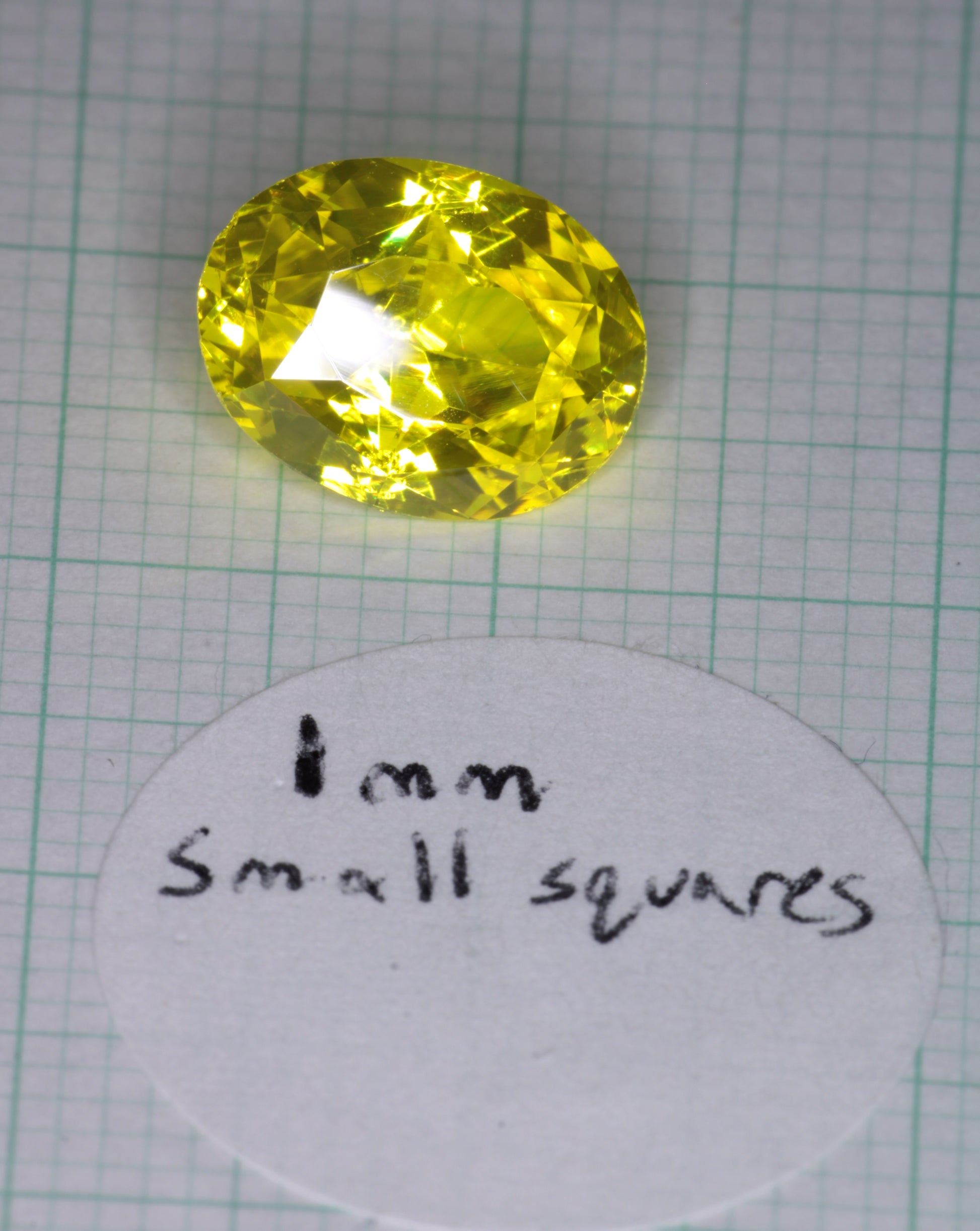 GAGG Lumogarnet Loose Faceted Stones, Dayglow Fluorescence (slight phosphorescence)